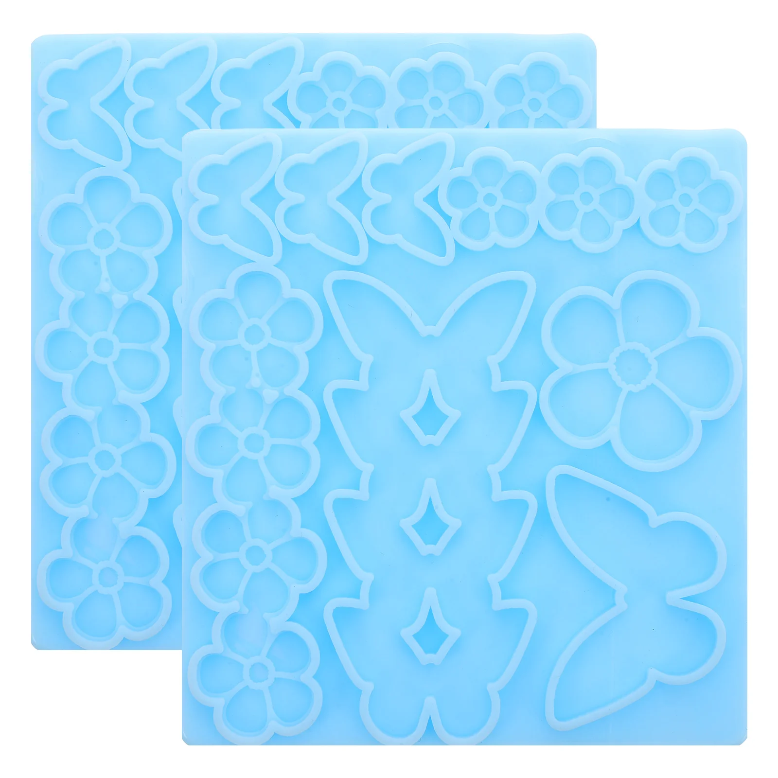 

2 Pcs Butterfly Mold Silicone with Hole Molds Hair Clips for Girls Butterflies Epoxy Resin Jewelry