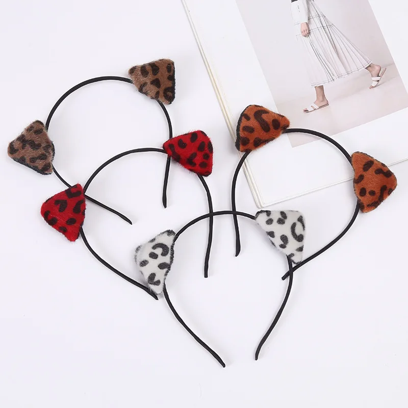 

20pcs Kids Boy Girls Children Tiger Leopard Cat Ears Headbands Hairbands Hair Accessories Christmas