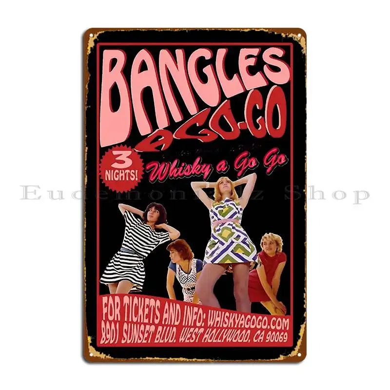 Gift For Men The Bangles A Go Shirt Sleazy Peep Show Synthpop Metal Plaque Poster Printing Poster Cave Tin Sign Poster