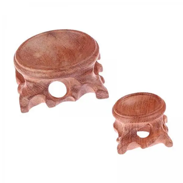 Wooden Sphere Holder Base Mini Display Stand for Ball Globe Stone Decor Ideal for Home and Office