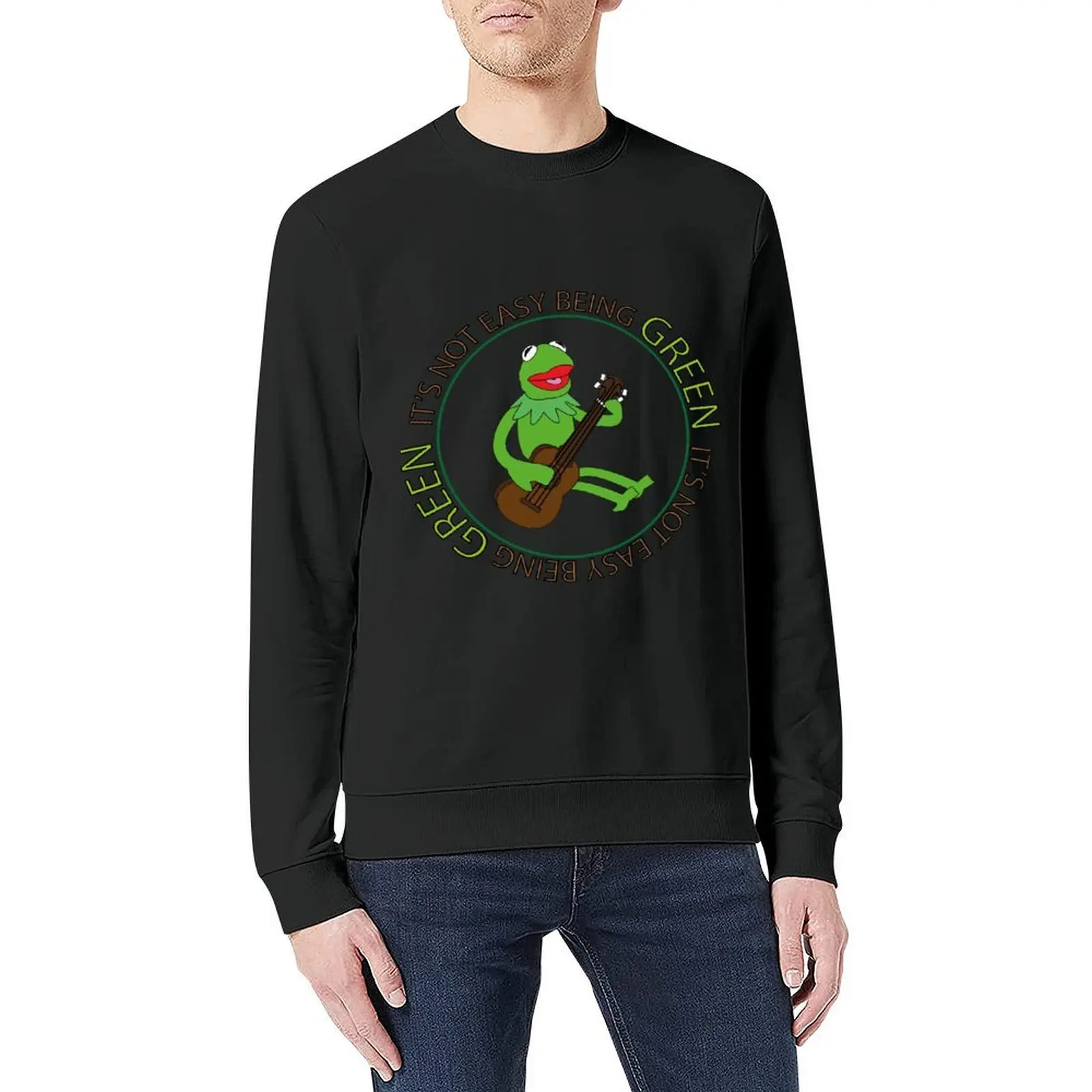 هدية اليوم ليس من السهل أن تكون هدية خضراء لمحبي الموسيقى بلوفر الخريف سترة الرجال النمط الياباني ملابس للرجال بلوزات