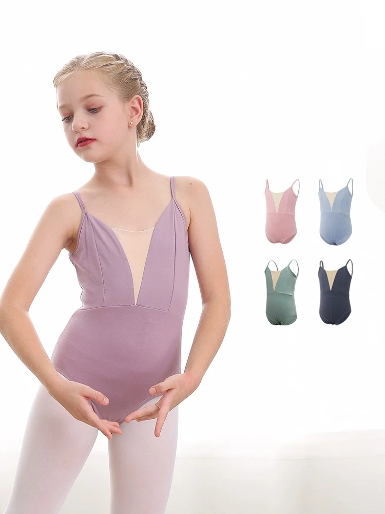 

Детская танцевальная униформа, тренировочный комбинезон на бретелях для весны и лета, комбинезон для балета розового цвета для девочек, китайская танцевальная гимнастика uni