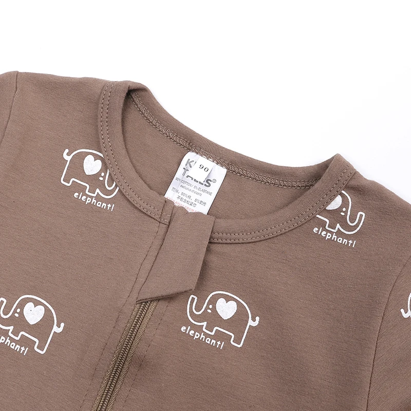 Frühling Langarm Baby Strampler Neugeborenen Overall Kleinkind Junge Mädchen Baumwolle Weiche Onesie Pyjamas Doppel-reißverschluss Body Herbst Kleidung – Detail 4
