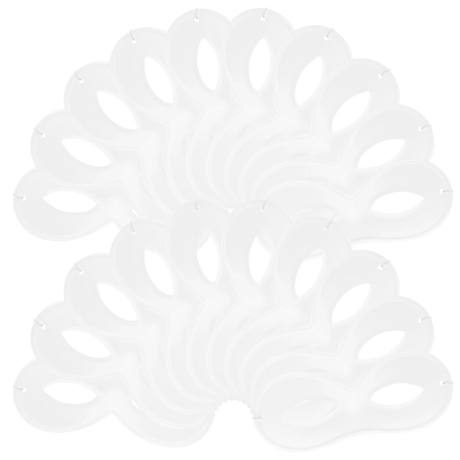 

20Pcs Kids DIY Graffiti Painting PVC Flocking Masks Soft Comfortable Creative Paint Party Birthday Family Arts and Crafts