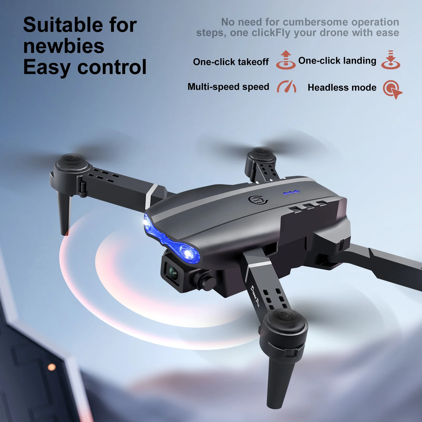 Nuevo Dron E99 MAX con cámara Dual HD modo sin cabeza fijación de altitud Control remoto con pantalla RC Quadcopter juguete para niños regalo