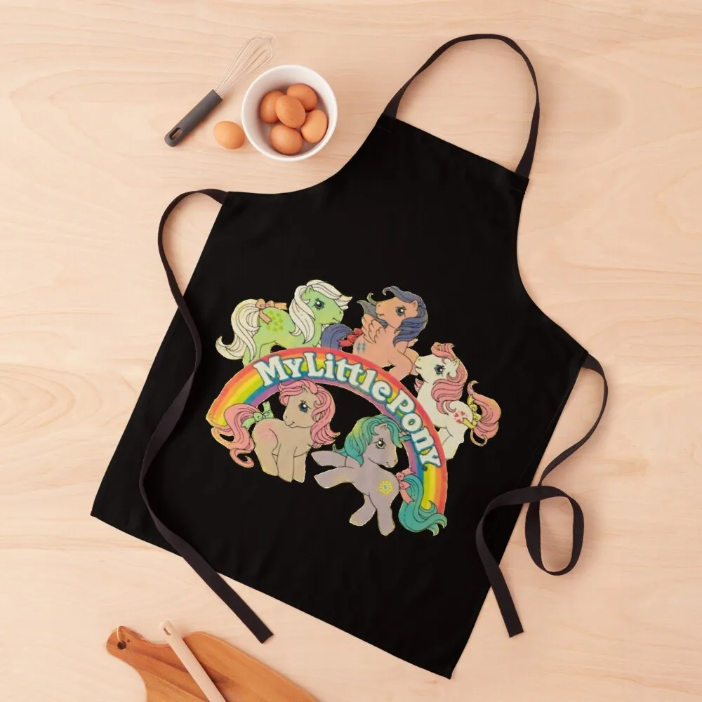 

MLP Retro Apron Cute Kitchen with personal logo Kitchen Women professional hairdresser Apron