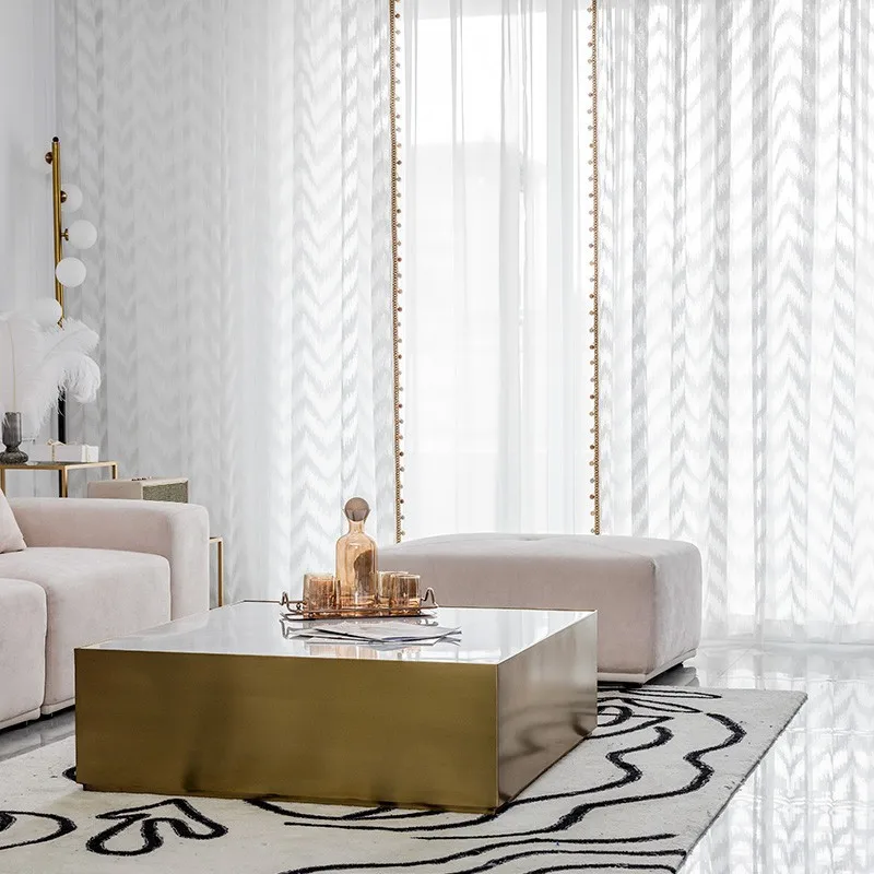 French Luxury Water Rippling Gauze Curtain Lace Modern Translucent High-end Curtains for Living Room Bedroom Dining Custom Size