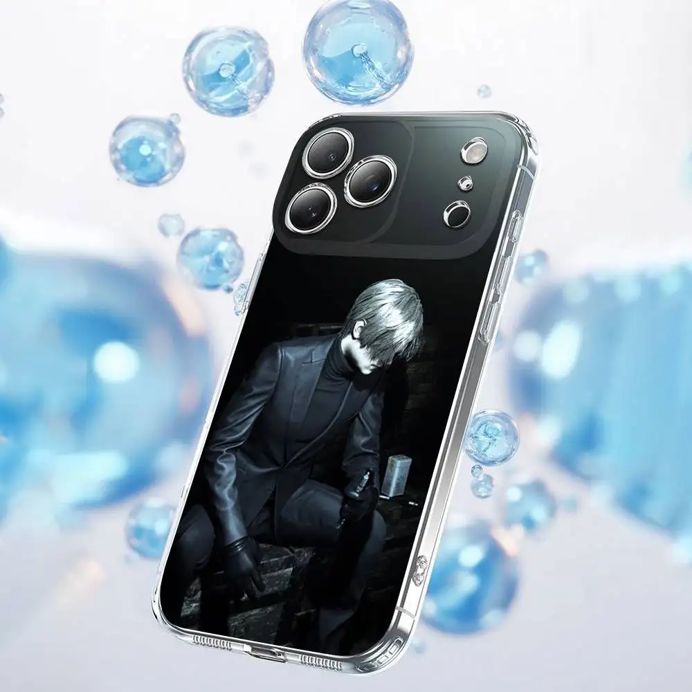 Etui na telefon R-Resident Evil Leon Kennedy do iPhone 17,16,15,14,13,12,11 Plus,Pro,Max,Plus,E,SE4,Air,Mini Transparent