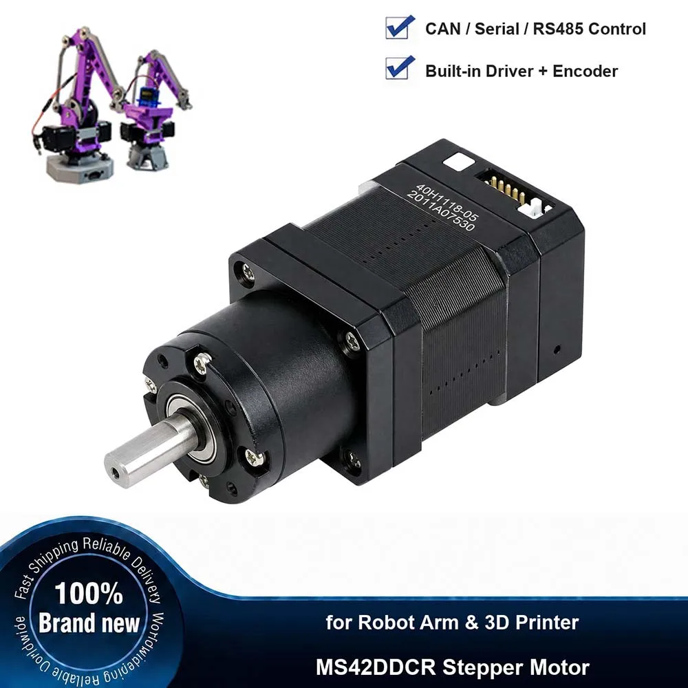  MS42DDCR Integrated Closed-Loop Stepper Motor with 1:13.8 Planetary Reducer 42mm High Torque CAN UART for Robotic Arm ROS