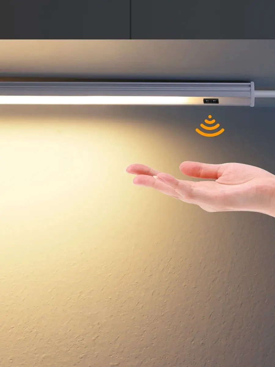 USB Keuken LED Verlichting Onder Kast Unit Lamp Contactloze Handgolfsensor Schakelaar Voor Kast Planken Werkbank Kast Bureau - afbeelding 2