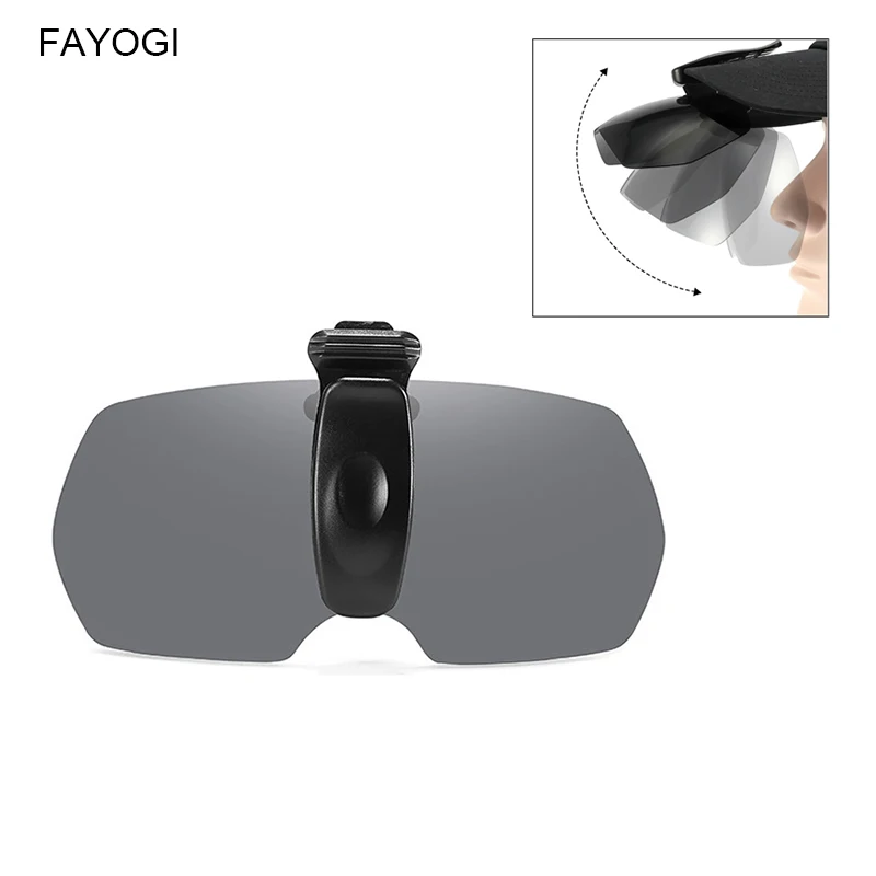 

Big Polarized Cap Clip on Sunglasses Hat Visors Sport Goggles Clips For Fishing Biking Hiking Golf Eyewear UV400