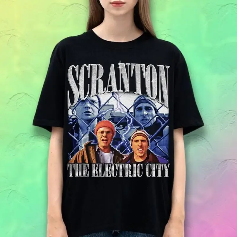 Scranton The Electric City T Shirt Funny Dwight Schrute Graphic Tees Mich