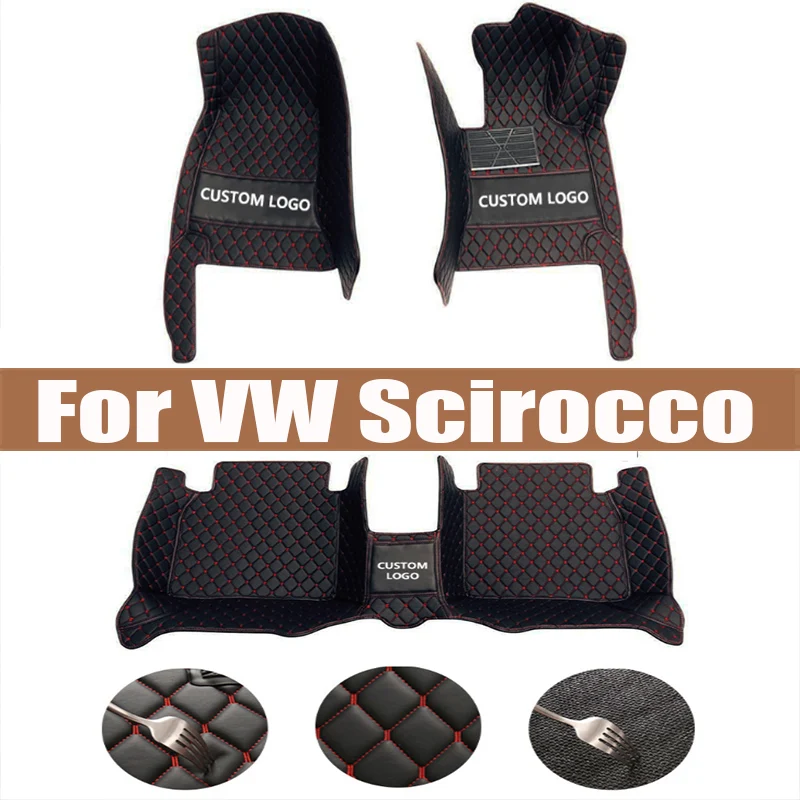 Custom Car floor mats for VW VW Scirocco 2009 2010 2011 2012 2013 2014 2015 2016 2017 auto foot Pads automobile carpet