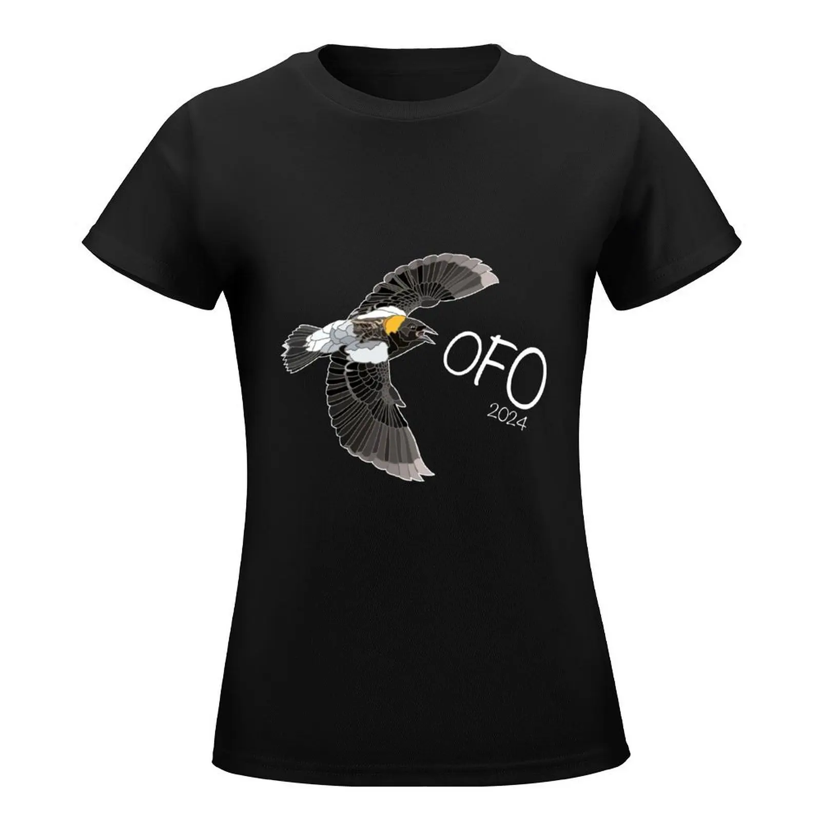 OFO Bird of the Year - Bobolink for dark backgrounds T-Shirt anime summer top t-shirts for Women graphic tees funny