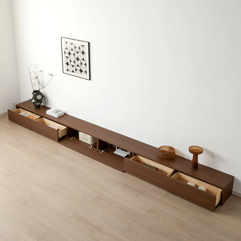 حامل تلفاز كلاسيكي ريفي ممتاز بسيط لغرفة المعيشة حامل تلفاز على الأرض مع أدراج تخزين أثاث منزلي #6