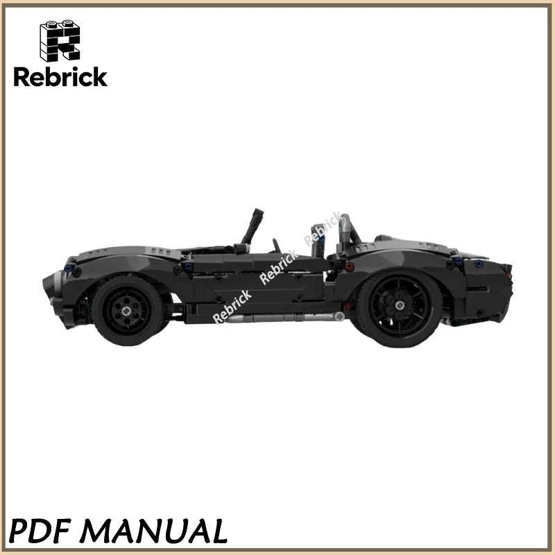 Supercar Speed Racer Alternate Build MOC Building Bricks, Modern Racing Car Model for Hobby Enthusiasts Collection