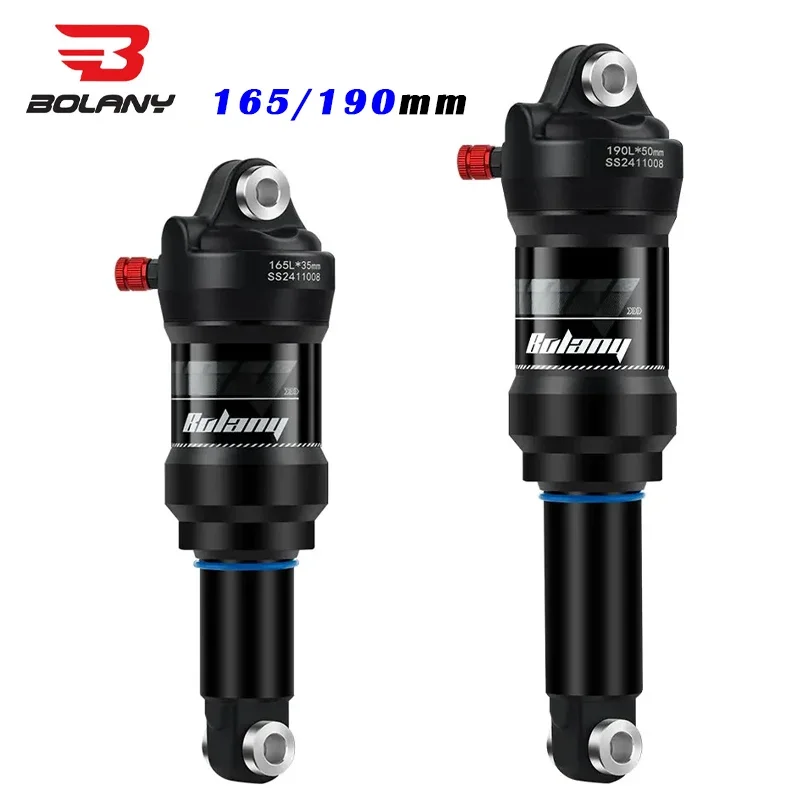 

BOLANY 165/190mm Adjustable Mountain Bike Rear Shock Absorber 550lbs Coil Spring Suspension MTB Bicycle Air Shock Bike Parts