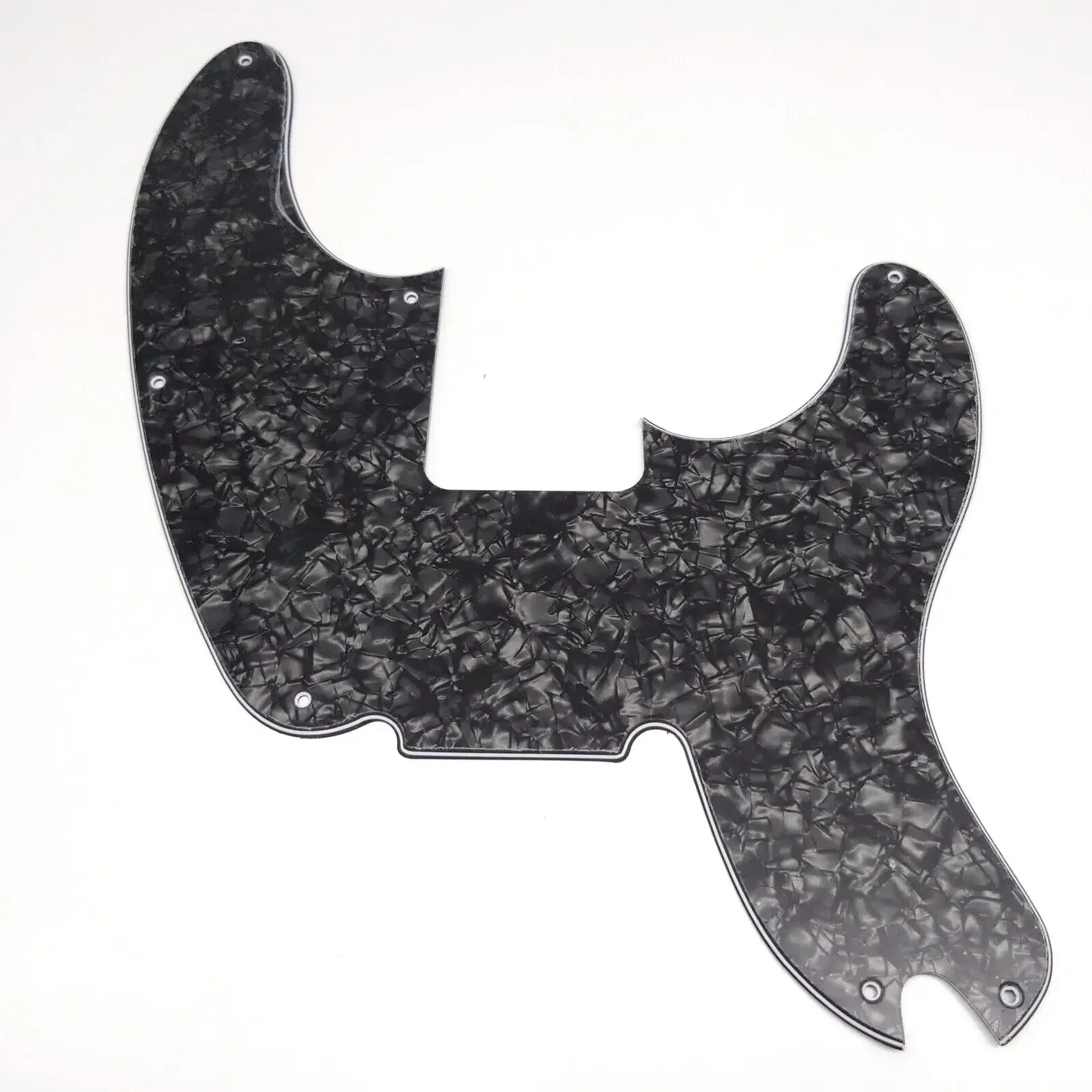 Precision Bass Guitar Pickguard, 3-Ply Black Pearl, Electric Bass Replacement Parts