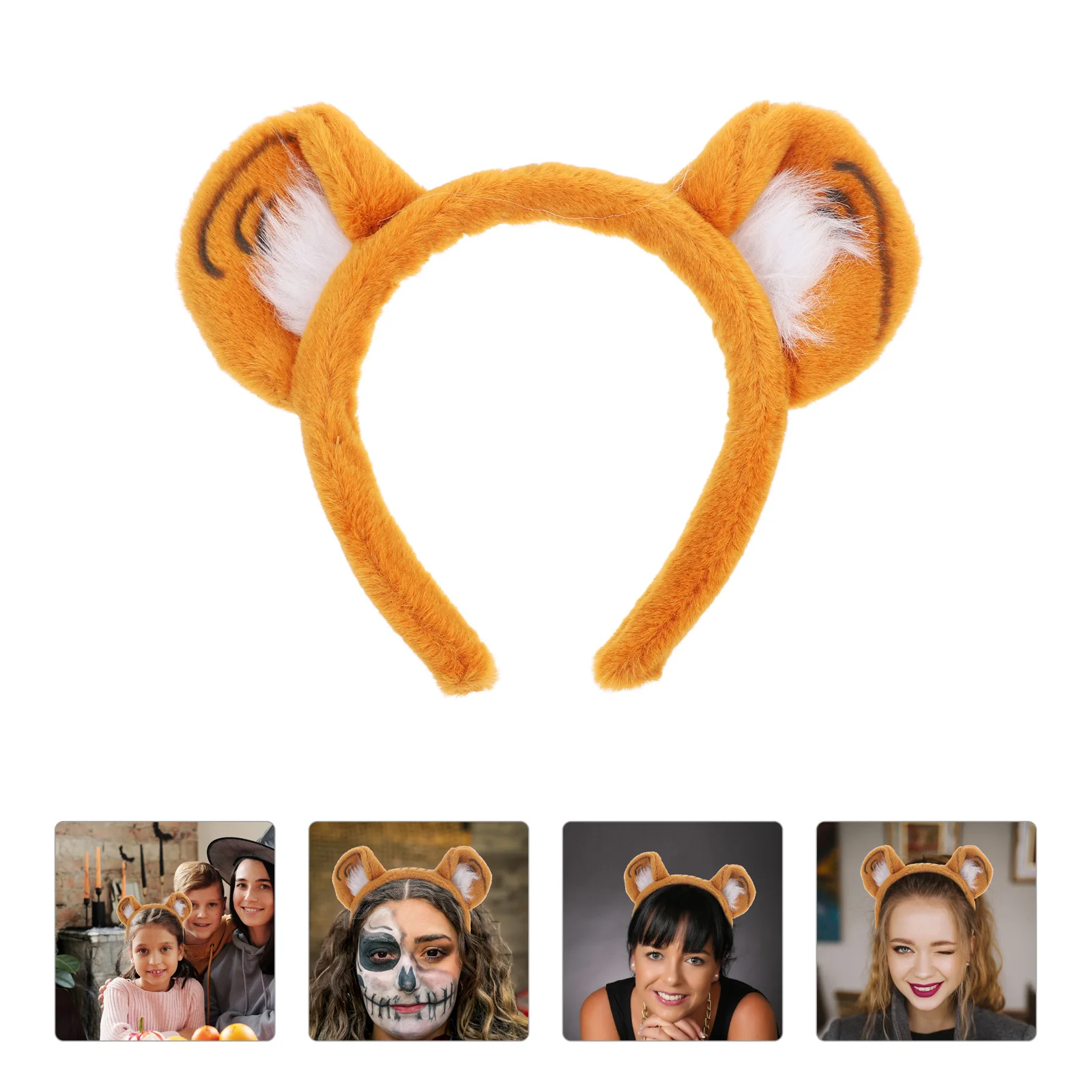 

Tiger Headband Ear Prop Plush Hairy For Women Girl Accessories Headbands Cartoon