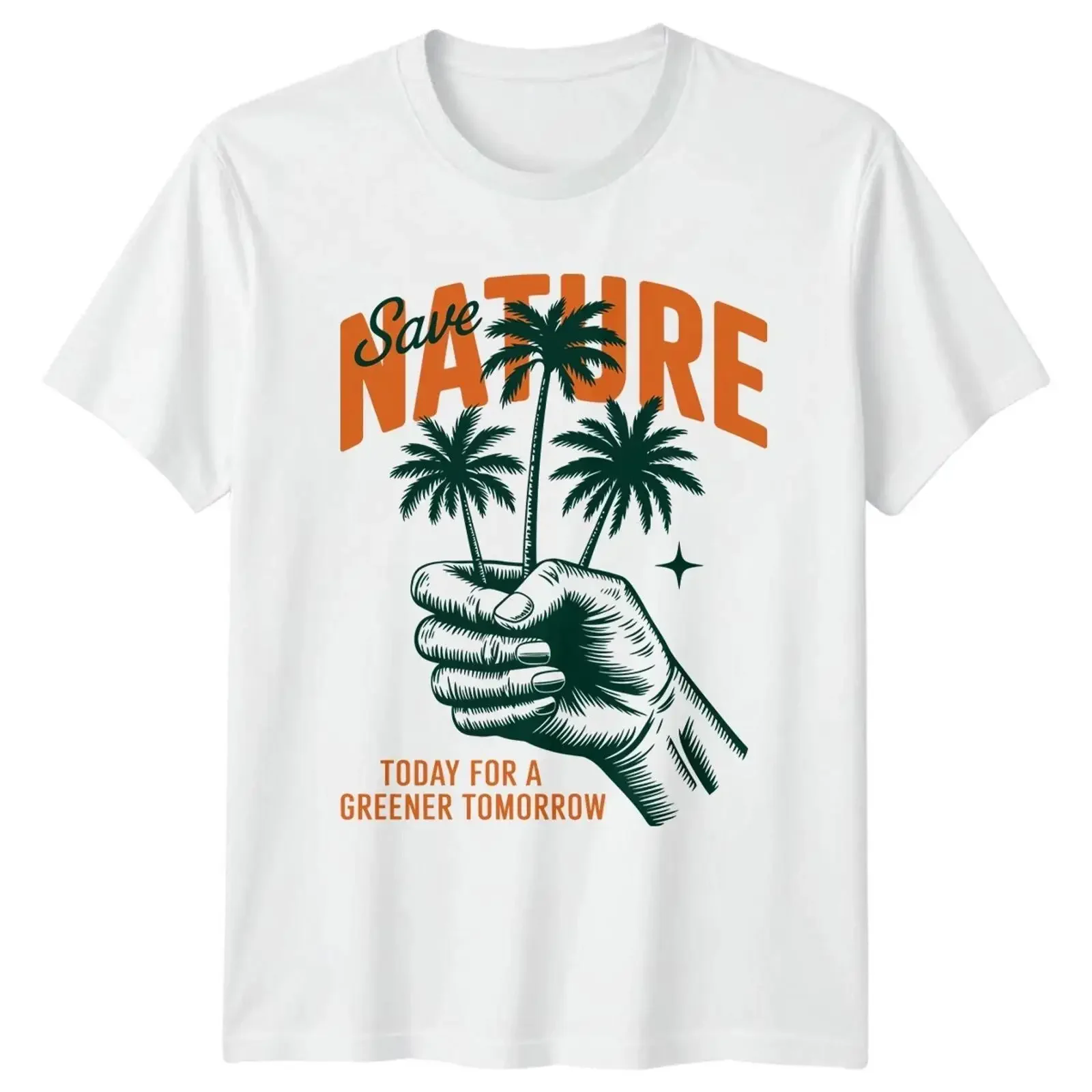 Save Nature Today For A Greener Tomorrow Umweltschutz Grafik  vintage Washed Stylish designer clothes Unisex Casual Breathable