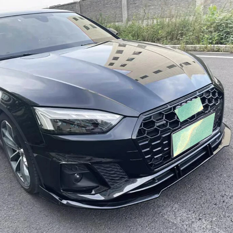 For 3PCS NEW Audi A5 S5 RS5 Front Bumper Lip Diffuser Splitter Collision Avoidance Accessories Body Kit 2021 2022 2023 Year