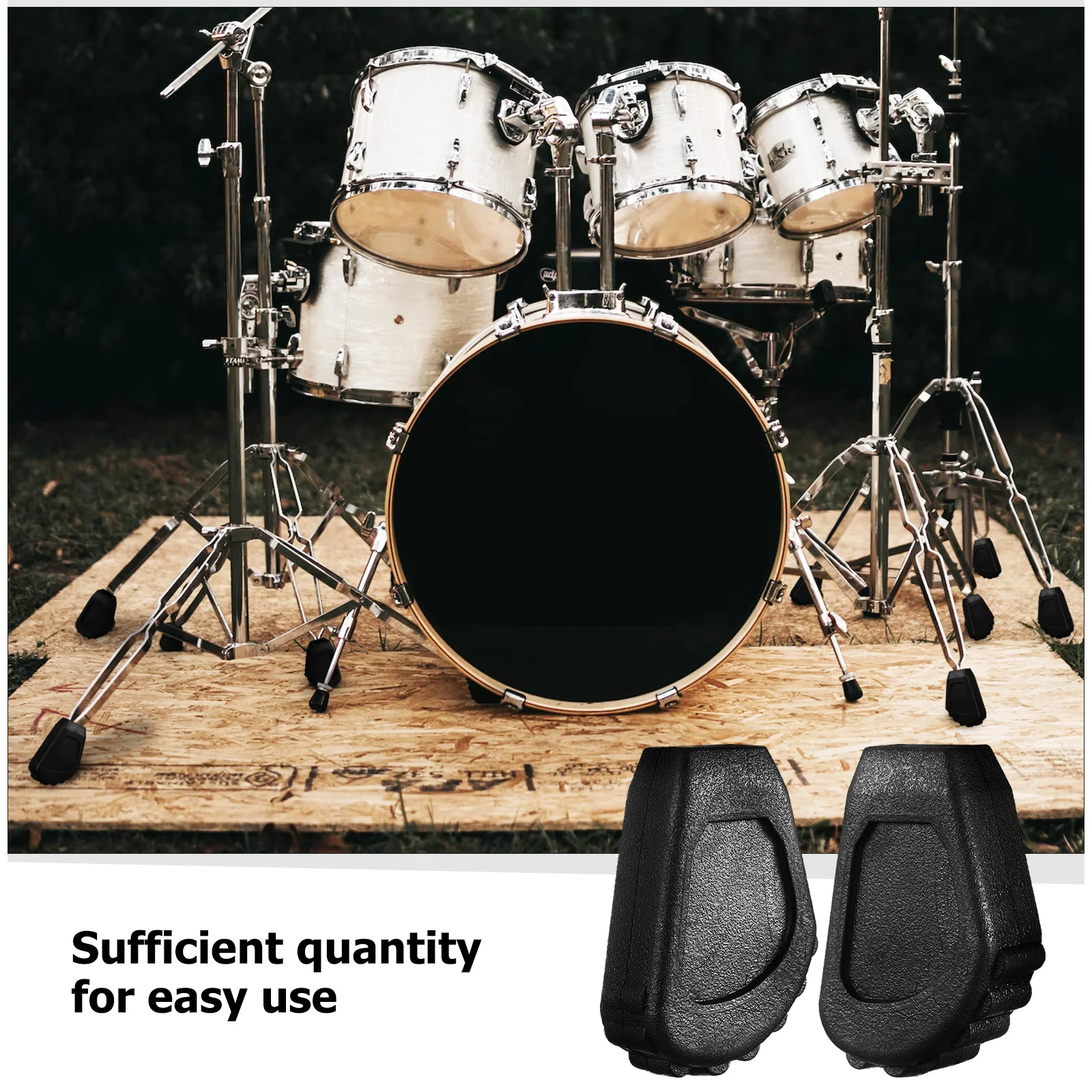 6 Pcs Drum Pads Instrument Rack Protectors Throne Rubber Feet Kit Stool Mats Percussion Bracket Parts Non-slip