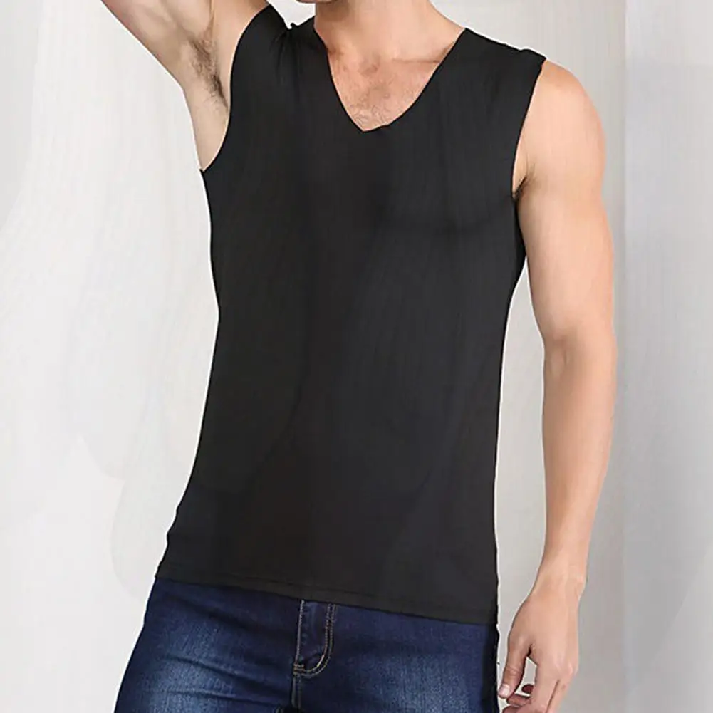 Great sleeveless t-shirt Cool vest for men Comfortable Close-fitting Summer Tank Top  Soft