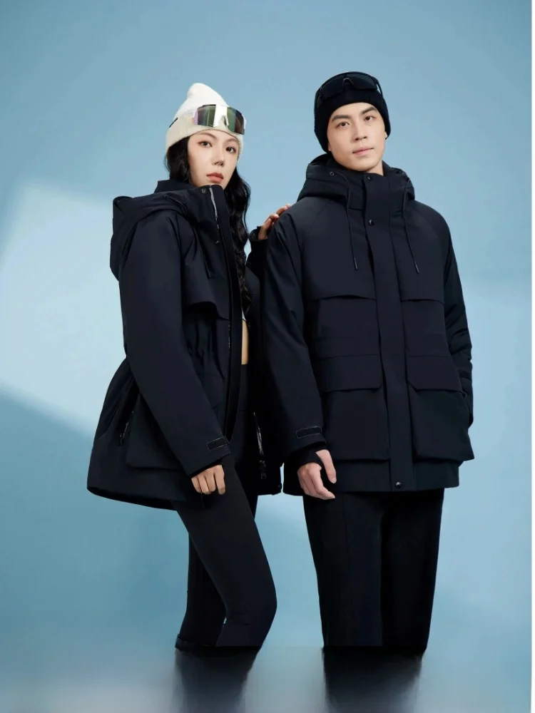

Tough Cold Resistant down Jaet Outdoor Tee-Proof Winter Couples Coat Men's Casual Sle Zipper Closure Long Sve Regula...