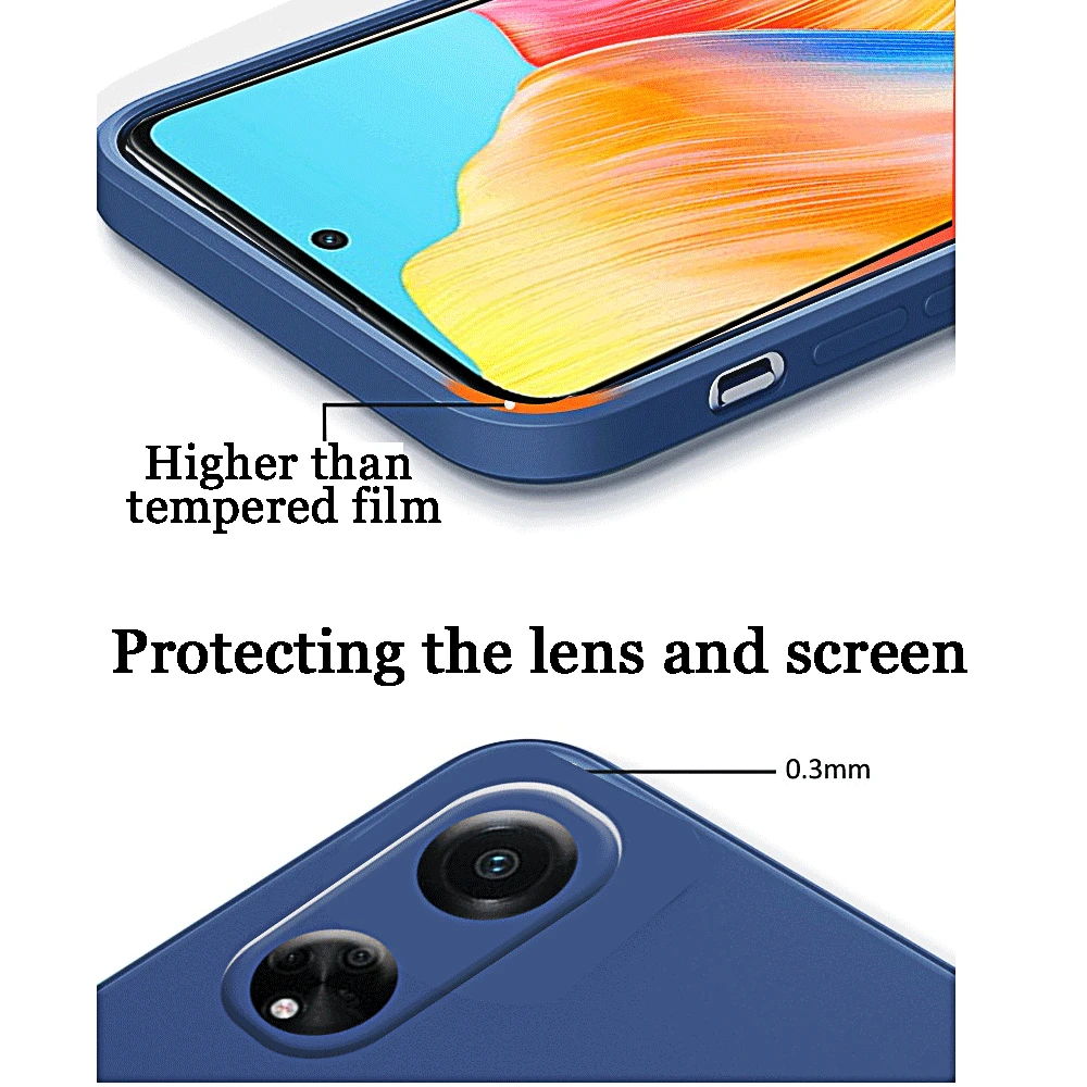 For OPPO A98 5G Case A78 A79 A59 A58 A38 A18 4G A2 A1 Back Cover Capas Coque Phone Bumper Shockproof Back TPU Soft Cover Fundas