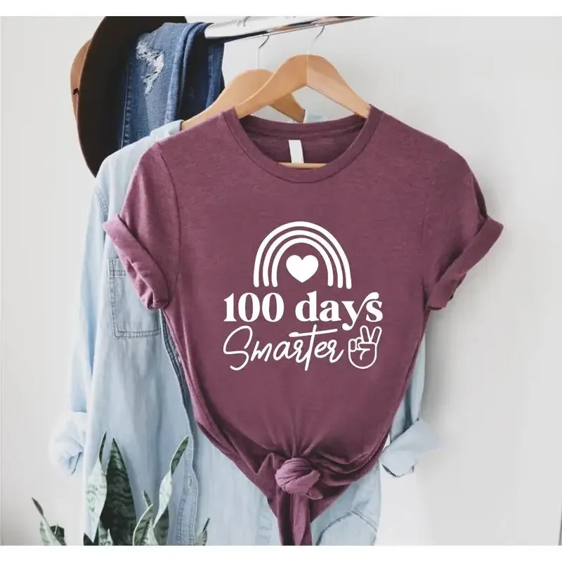 100 Days Smarter T Shirt Of School For Teacher Girls 100th Day s Celebration Outfit