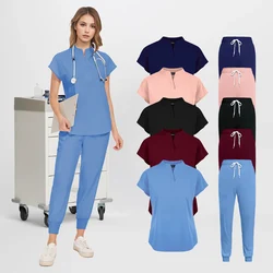 Fashion Clinical Surgical Uniforms Medical Scrubs Uniforms Sets Women Hospital Working Clothes Nurse Accessories Dental Workwear