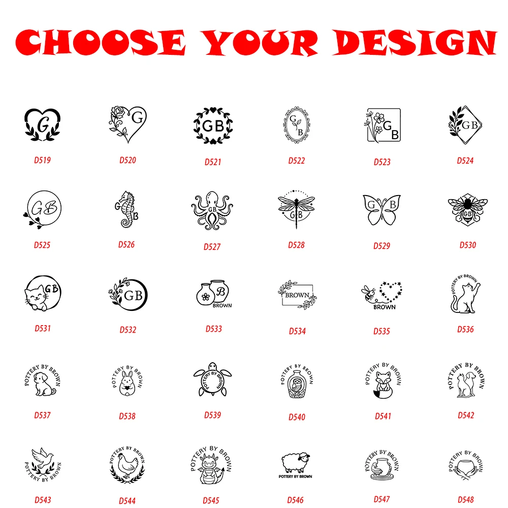 Custom Clay Stamps with Your Logo Brass Stamps Personalized  Design Pottery Seal for DIY Potter Lover Gifts Ceramic Stamp
