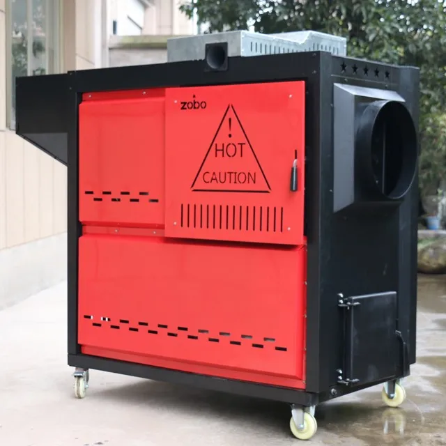 Automic New Portable 80kw Biomass Industrial Hot air Heater for Outdoor Wood Pellet Heaters