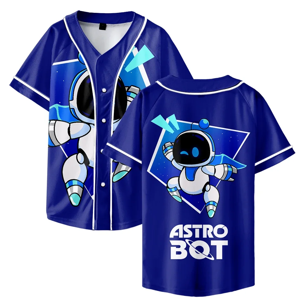 Hot Game Astro Bot 3D Baseball T Shirt Men Women Hipster Hip Hop Short Sleeve Baseball Jersey Tee Shirt Street Wear Summer Tops