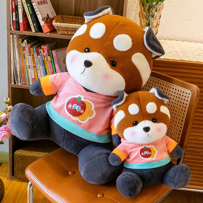 Kawaii محشوة دمية الراكون الدب ألعاب من نسيج مخملي لطيف الباندا الأحمر وسادة يمكن ارتداؤها الاطفال عيد الميلاد هدية عيد الميلاد لعبة لينة كبيرة للأطفال #3