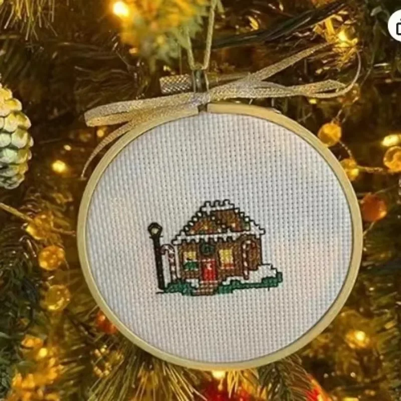 

Cross Stitch Advent Calendar Christmas Cross Stitch Handmade Gift Kit Wooden Christmas Embroidered Gift Blind Box