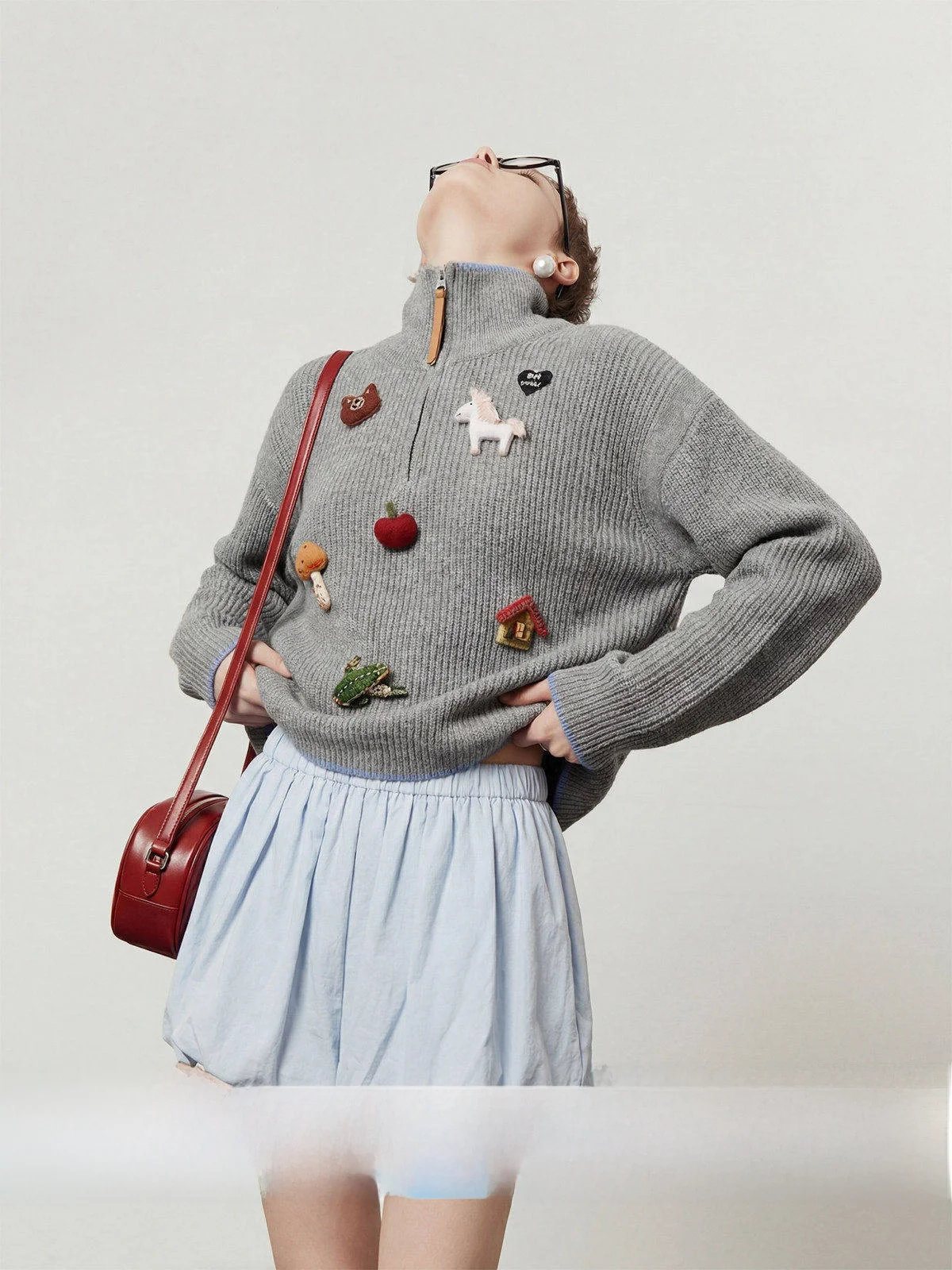 

Loose Knitted Sweater Women's Autumn Winter Casual Sle Long Sve Plant Floral Pattern Outerwear Comfortable Slimming Effect