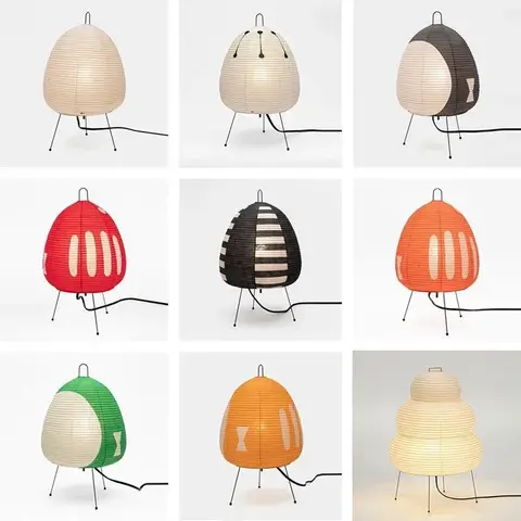 Wabi-sabi-lámpara de mesa LED de papel de arroz de diseño, luz de pie para sala de estar, decoración de dormitorio, luz de escritorio artística, lámpara de mesita de noche con trípode de atmósfera