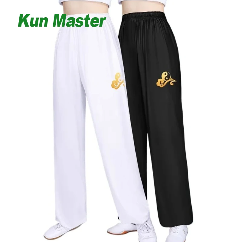 Tai Chi Pants Kung Fu Martial Art Pants Milk Shreds Yoga Pant Trousers Taiji Lounge Pant Quick Drying Lucky Cloud Pattern