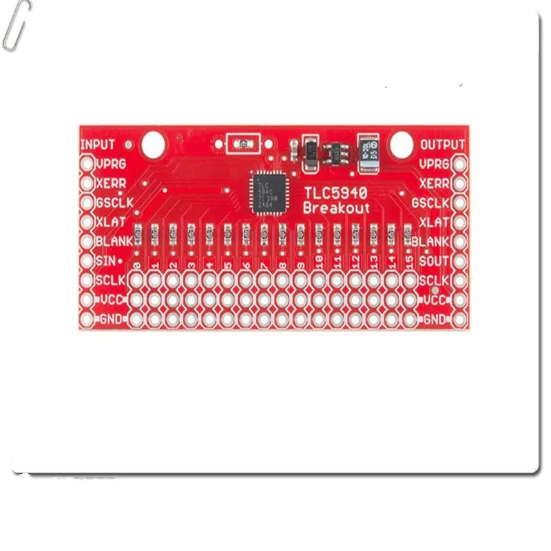

Breakout-TLC5940 (16 Channel) PWM Control LED Driver Board