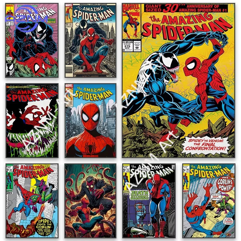 1pc Spider Man No Way Home Poster Superhero Venom Classical Comics Avengers Print Canvas Painting Home Kids Bedroom Decor