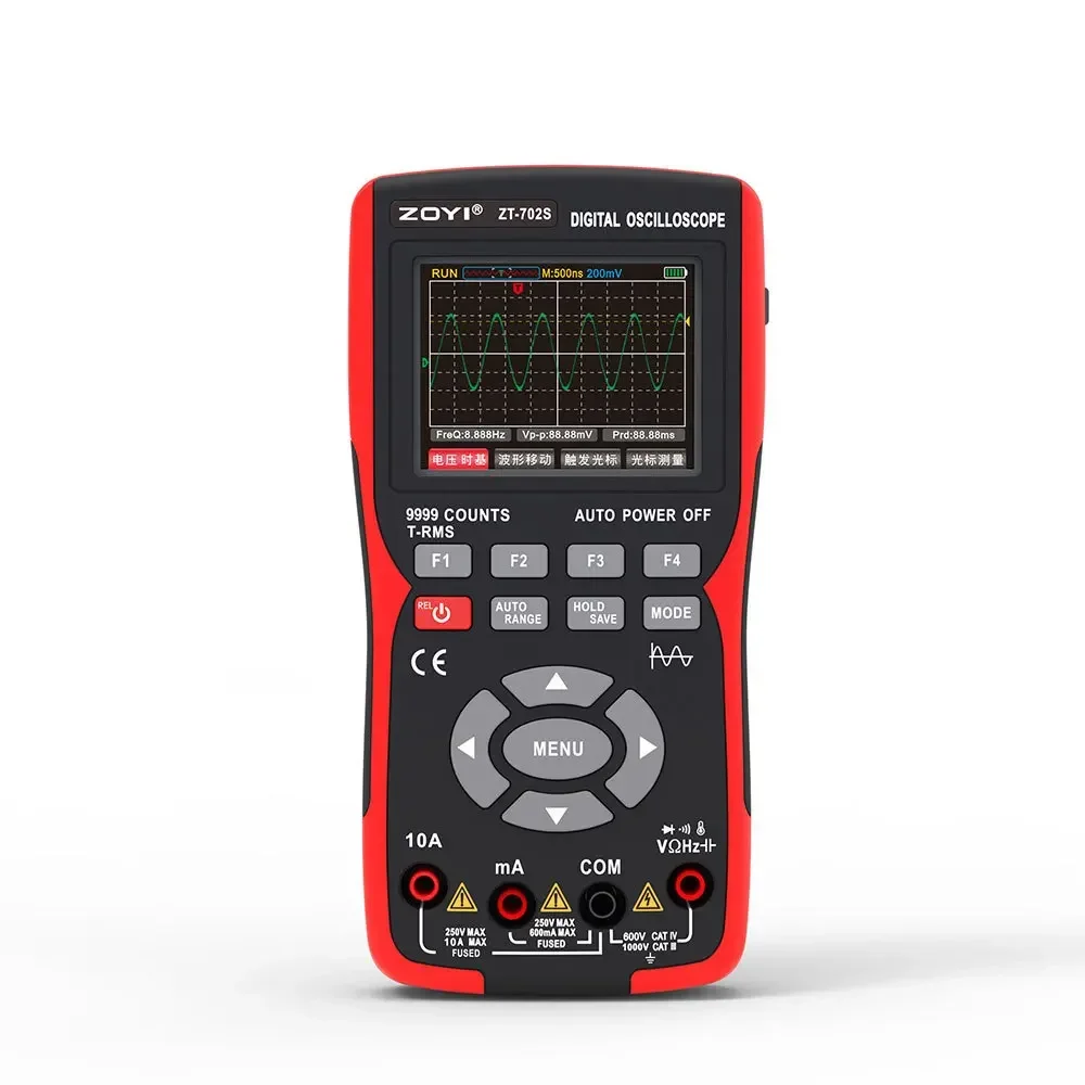 Oscilloscope numérique multifonctionnel pour la réparation automobile, déterminer l'écran couleur, multimètre, instrument anti-brûlure