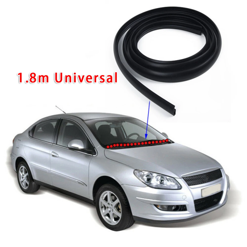 Car Front Windshield Panel Seal Strip Rubber Trim Anti Ageing Component for Plastic Panel Below Windshield Wiper 8M Length