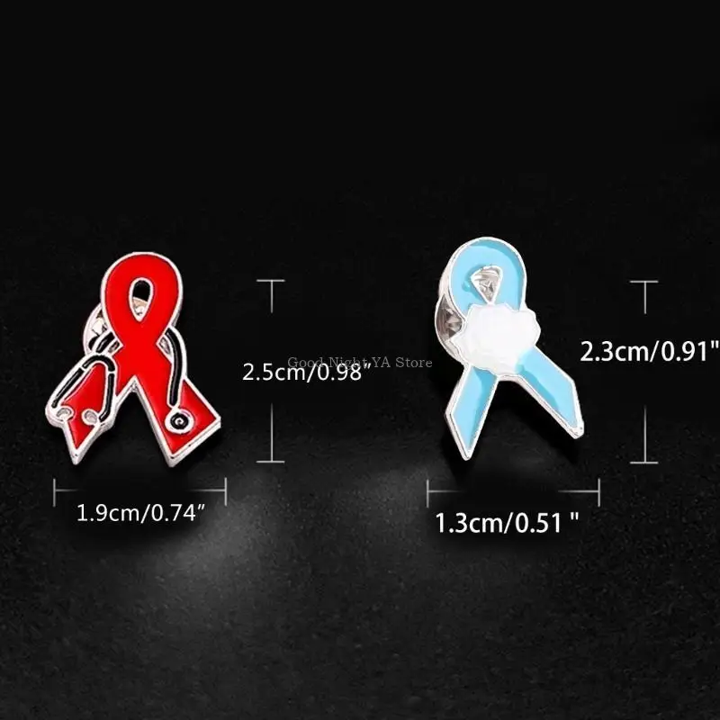 Delicate Ribbon Broschen HIV Awareness Revers Pin für Frauen Brust Wirbel