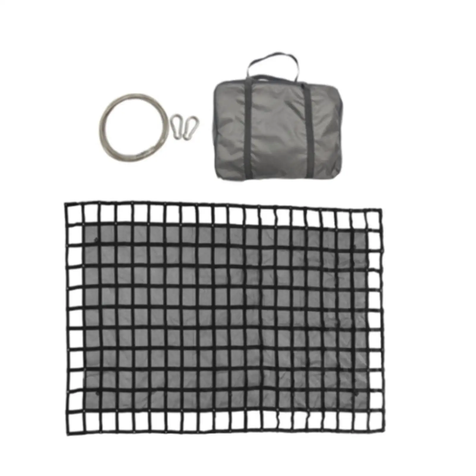 Generic Cargo Net for Pickup Truck Bed Mesh Organizer with Steel Wire Rope Sturdy Professional Truck Bed Net for ATV SUV