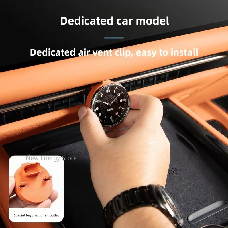 For Lynk & Co 900 2025 2026 Car Center Control Quartz Watch Luminous Clock Watch With Air Outlet Interior Accessories