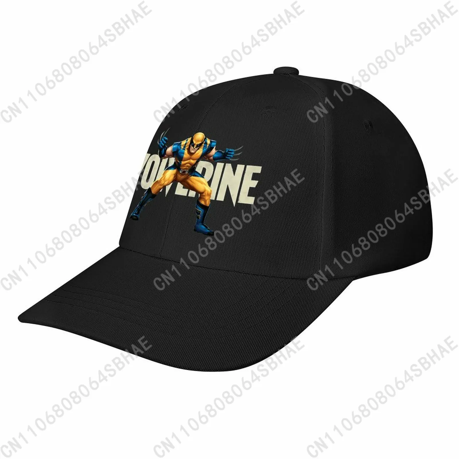 

Marvel Wolverine Baseball Cap Men Women Curved Brim Washed Rubber Print Adjustable Daily Wear Cap Custom Casual Gift Cosplay