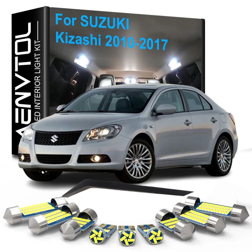

15 шт. светодиодные внутренние фонари Canbus для Suzuki Kizashi 2010 2011 2012 2013 2014 2015 2016 2017 купольные лампы для дверей багажника номерного знака