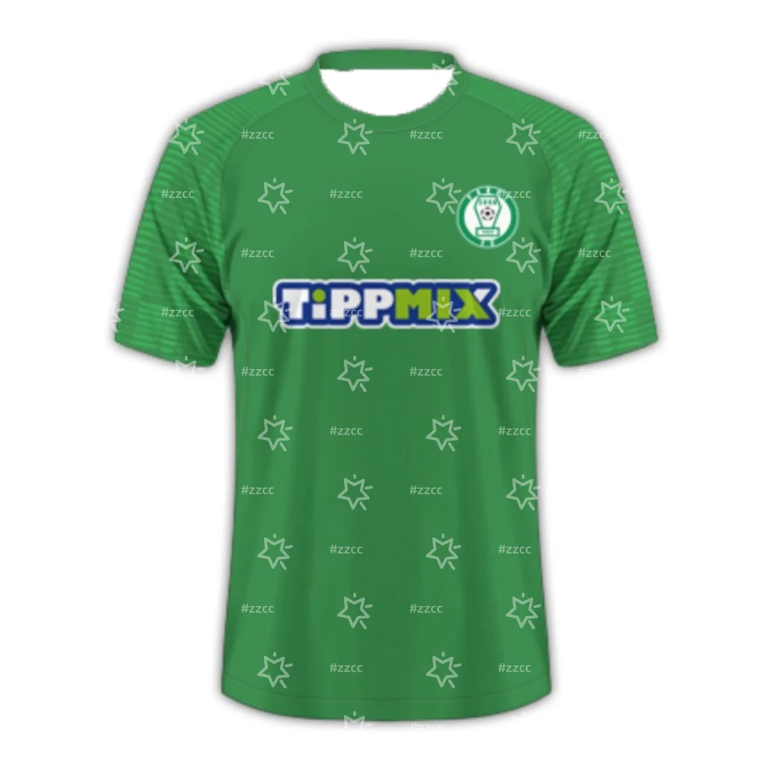 24-25 OTPバンク・リーガ・パキシFC ホームサッカーユニフォーム 競技トレーニングスーツ 秋用スポーツ速乾 メンズTシャツ キッズTシャツ