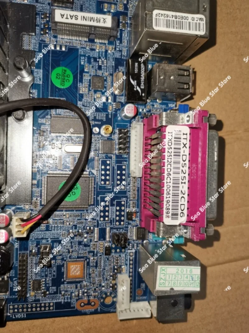 Industrial  Board ITX-D525I-2CD6 Cash Register Main Board 17 * 17 Four Threads 12V4 Pins, Second-hand Disassembly Main Board